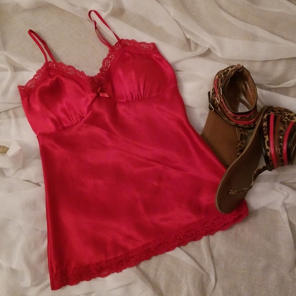 Silk spaghetti strap